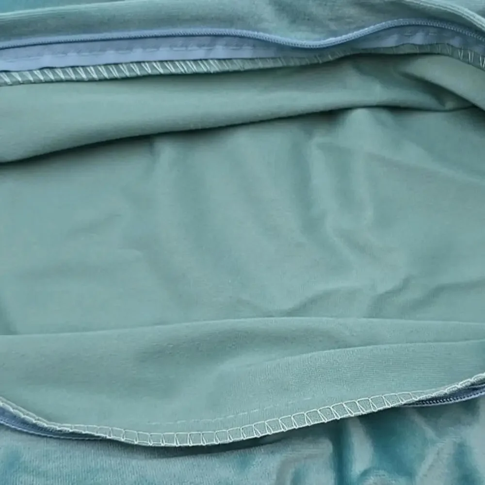 2 Velvet‎ Mint Green 1970's  pom-pom Boho Dreamy PillowCases 12